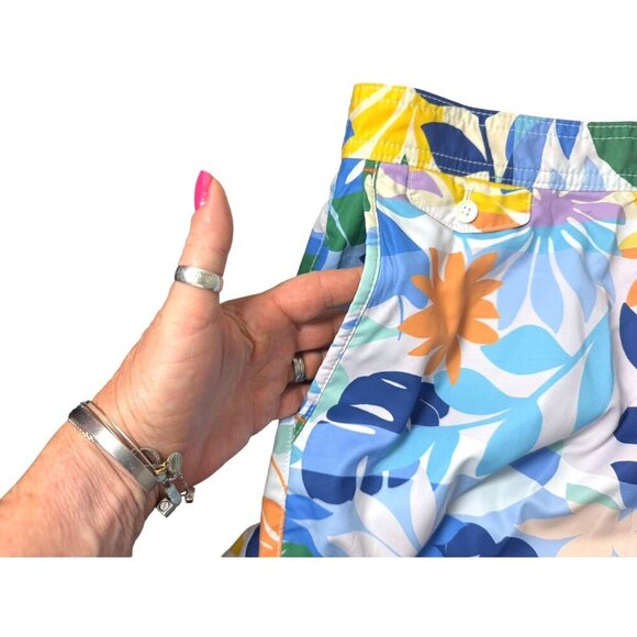 Tommy Bahama Mens Blue Tropical Luau Pockets Board Shorts Swimwear Sz XXL New - Picture 6 of 13